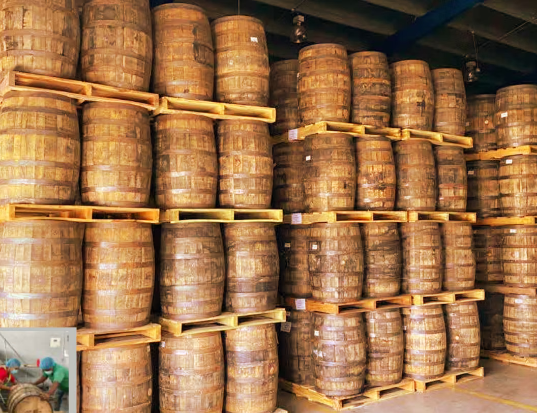 Aging barrels in the tropical climate